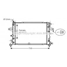 OLA2625 AVA QUALITY COOLING Радіатор охолодження двигуна