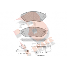 RB1803-203 R BRAKE Комплект гальмівних колодок дисковий гальм