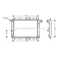 DW2039 AVA QUALITY COOLING Радіатор охолодження двигуна
