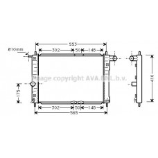 DW2039 AVA QUALITY COOLING Радіатор охолодження двигуна