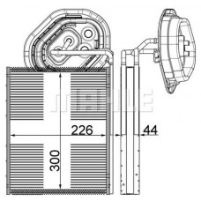 AE 3 000P MAHLE Випарник кондиціонера