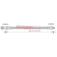 4110255 METZGER Гальмівний шланг