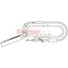 10.9335 METZGER Тросик, cтояночный тормоз