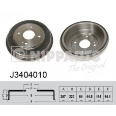 J3404010 NIPPARTS Гальмівний барабан