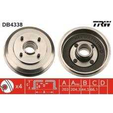DB4338 TRW Гальмівний барабан
