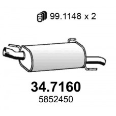 34.7160 ASSO Глушник вихлопних газів кінцевий