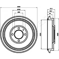 TA-0907 JAPANPARTS Гальмівний барабан