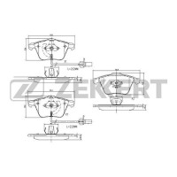 BS-1173 ZEKKERT Комплект гальмівних колодок дисковий гальм
