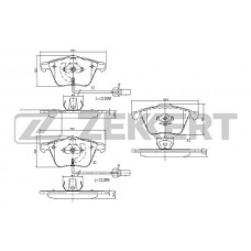 BS-1173 ZEKKERT Комплект гальмівних колодок дисковий гальм