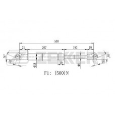 GF-2254 ZEKKERT Газова пружина кришка багажника