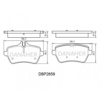 DBP2659 DANAHER Комплект гальмівних колодок дисковий гальм
