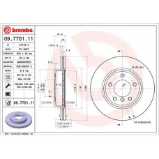 09.7701.11 BREMBO Гальмівний диск