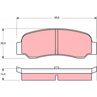 GDB209 TRW Комплект гальмівних колодок дисковий гальм