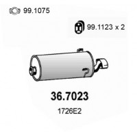 36.7023 ASSO Глушник вихлопних газів кінцевий