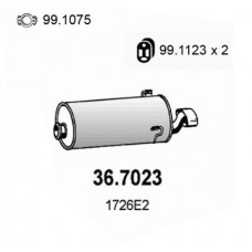36.7023 ASSO Глушник вихлопних газів кінцевий