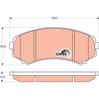 GDB3246 TRW Комплект гальмівних колодок дисковий гальм