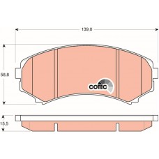 GDB3246 TRW Комплект гальмівних колодок дисковий гальм
