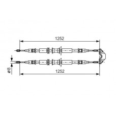 1 987 477 668 BOSCH Тросик, cтояночный тормоз