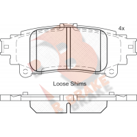 RB2050 R BRAKE Комплект гальмівних колодок дисковий гальм
