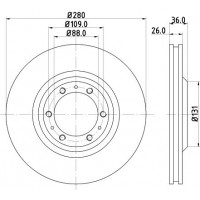 8DD 355 106-001 HELLA Гальмівний диск