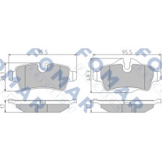 FO 845081 FOMAR Friction КомплеК т гальмівних колодок, дискове гальмо