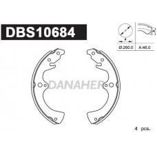 DBS10684 DANAHER Комплект гальмівних колодок