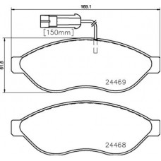 P 23 144 BREMBO Комплект гальмівних колодок дисковий гальм