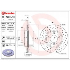 09.7701.1X BREMBO Гальмівний диск
