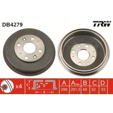 DB4279 TRW Гальмівний барабан