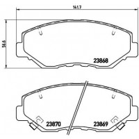 P 28 035 BREMBO Комплект гальмівних колодок дисковий гальм