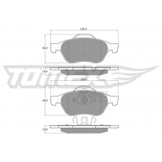 TX 14-71 TOMEX Brakes Комплект гальмівних колодок дисковий гальм