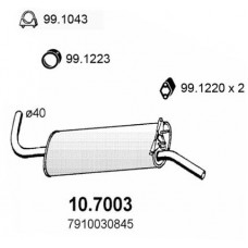 10.7003 ASSO Глушник вихлопних газів кінцевий