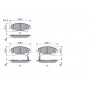 0 986 494 187 BOSCH КомплеК т гальмівних колодок, дискове гальмо