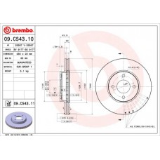 09.C543.11 BREMBO Гальмівний диск