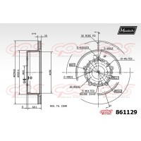 861129 MAXTECH Гальмівний диск