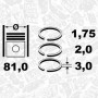 R1009100 ET ENGINETEAM Комплект поршневих кілець