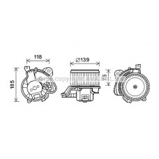 FT8433 AVA QUALITY COOLING Вентилятор салону