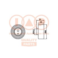 127-13076 IAP QUALITY PARTS Натяжний ролик ремінь ГРМ