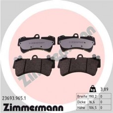 23693.965.1 ZIMMERMANN КомплеК т гальмівних колодок, дискове гальмо