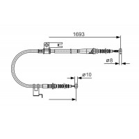 1 987 477 917 BOSCH Тросик, cтояночный тормоз