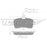 TX 14-67 TOMEX Brakes Комплект гальмівних колодок дисковий гальм