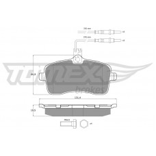 TX 14-67 TOMEX Brakes Комплект гальмівних колодок дисковий гальм