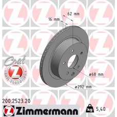 200.2523.20 ZIMMERMANN Гальмівний диск