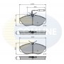 CBP2219 COMLINE Комплект гальмівних колодок дисковий гальм