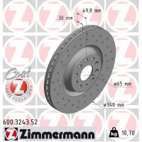 600.3243.52 ZIMMERMANN Гальмівний диск
