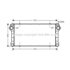 TOA4476 AVA QUALITY COOLING Интеркулер