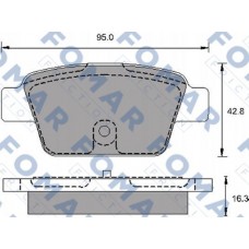 FO 693981 FOMAR Friction Комплект гальмівних колодок дисковий гальм