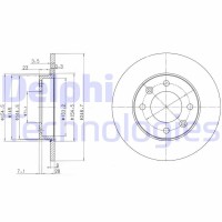 BG3653 DELPHI Гальмівний диск