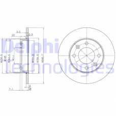 BG3653C DELPHI Гальмівний диск