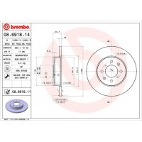 08.6918.11 BREMBO Гальмівний диск